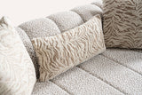 Lora Sofa, Loveseat, and Chair Set with Curved Wood-Trimmed Arms view 3