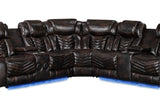 Lucky Charm Brown Air Leather Sectional wedge corner piece