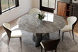 Luxe Faux Marble Dining Table by New Era, front angle