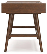 Lyncott Brown 60" Mid-Century Style Home Office Desk side profile