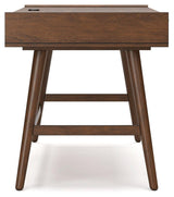 Lyncott Brown 60" Mid-Century Style Home Office Desk top surface