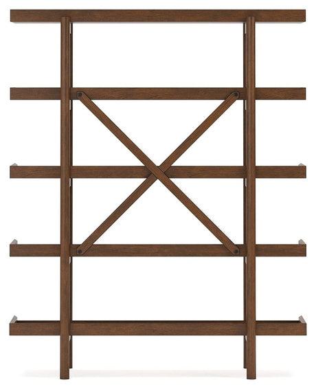 Lyncott 70 inch bookcase full front view