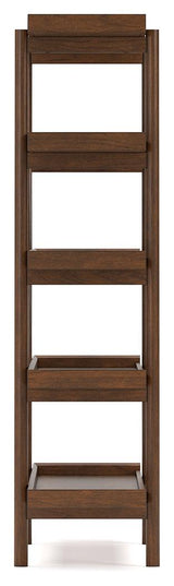 Lyncott 70 inch bookcase room setting with decor