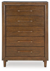Top view showing wood finish of Lyncott Chest