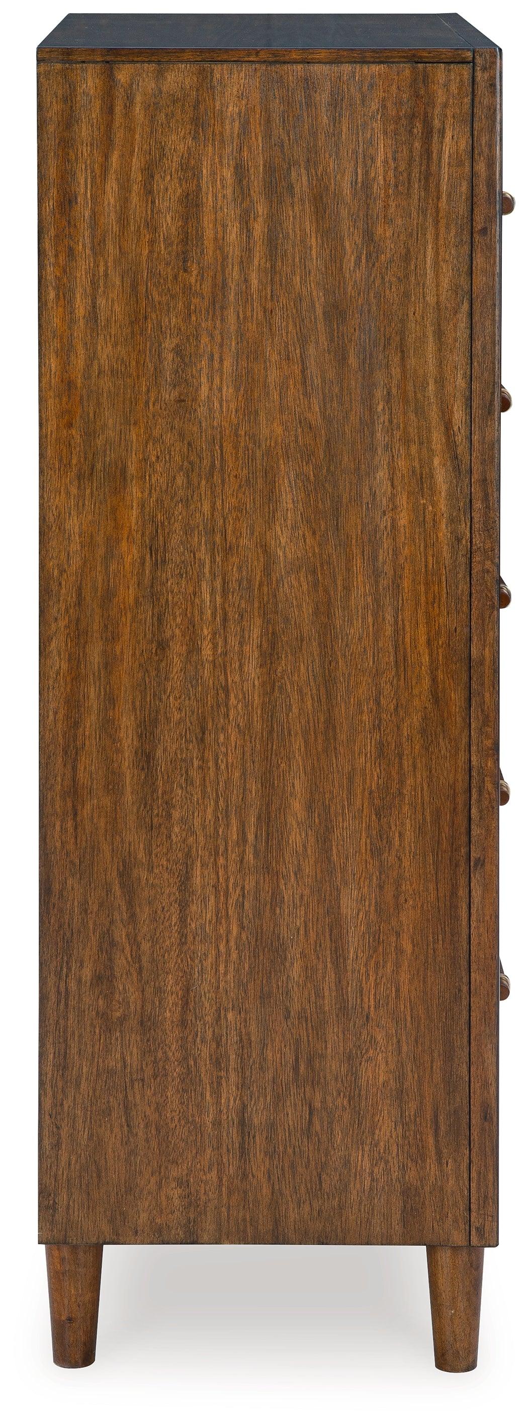 Lyncott Chest of Drawers with drawers open