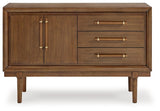 Top view of Lyncott Brown Dining Server surface