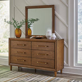 Lyncott Brown Dresser And Mirror - Ella Furniture
