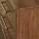 Lyncott Brown Dresser tapered legs detail