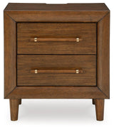 Lyncott Nightstand showing USB charging ports