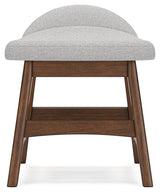 Natural medium brown hardwood frame detail