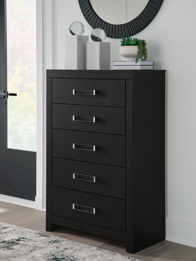 Maeling Black Chest of Drawers view 2