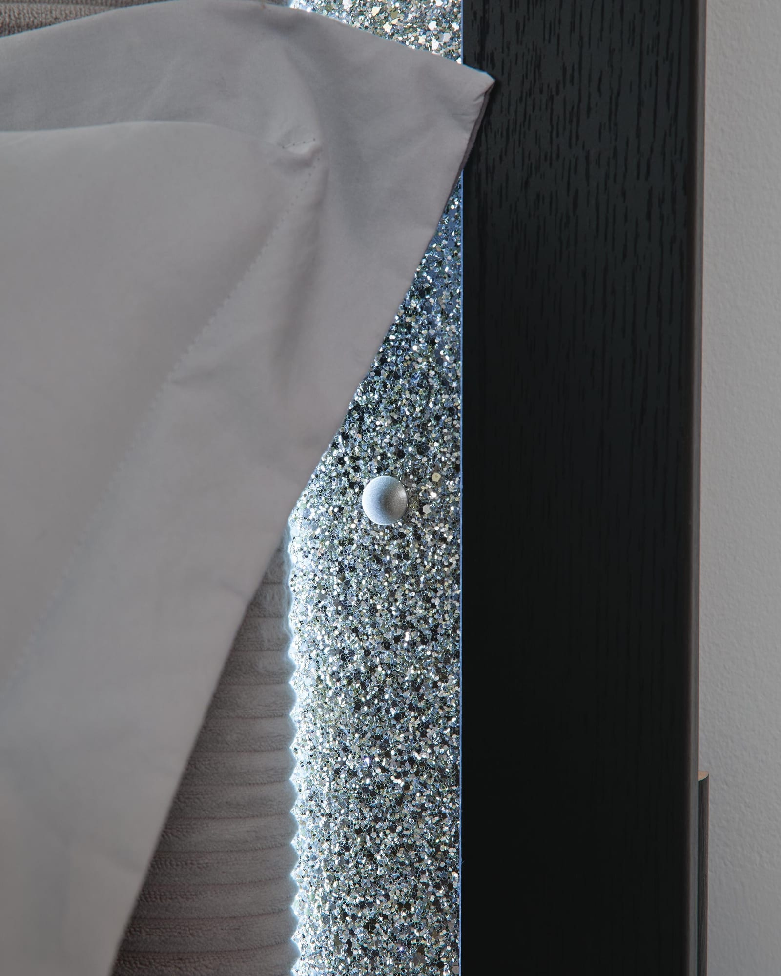 Maeling Black Twin Upholstered Panel Bed from Decor Furniture