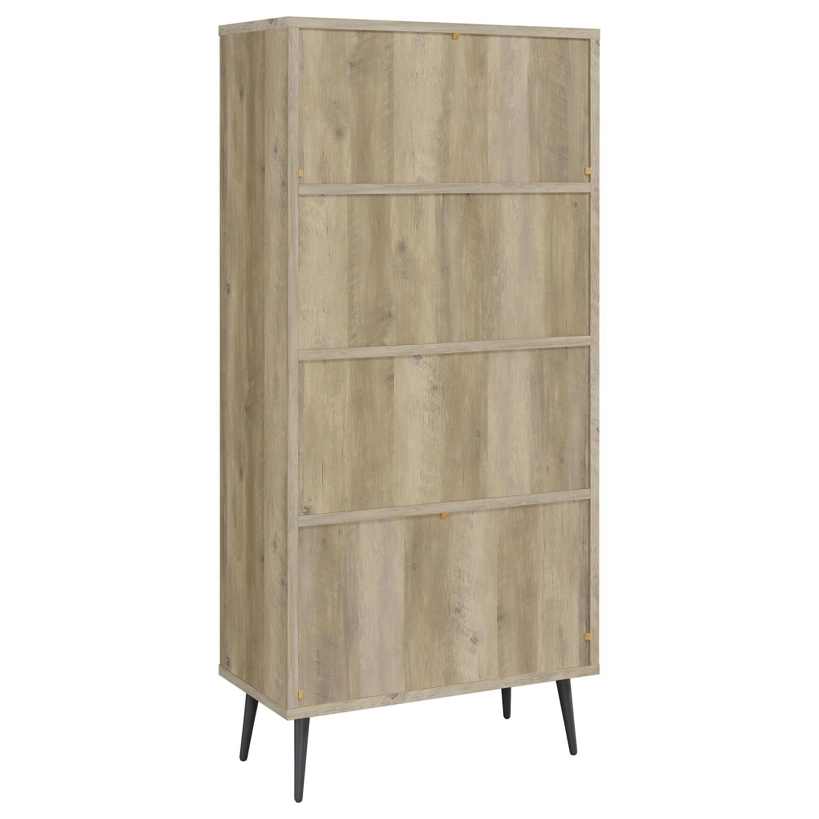 Bookcase vertical dividers separating shelves