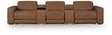 Magic Man Caramel 5-Piece Power Reclining Sectional with Console view 3