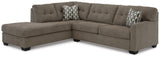 Mahoney Chocolate 2-Piece Sectional with Ottoman - image 3