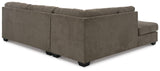 Mahoney Chocolate 2-Piece Sectional with Ottoman - image 4