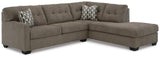 Mahoney Chocolate 2-Piece Sectional with Ottoman - image 3