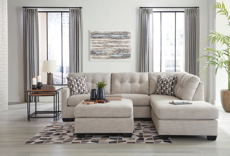 Mahoney Pebble 2-Piece Sectional with Ottoman - image 1