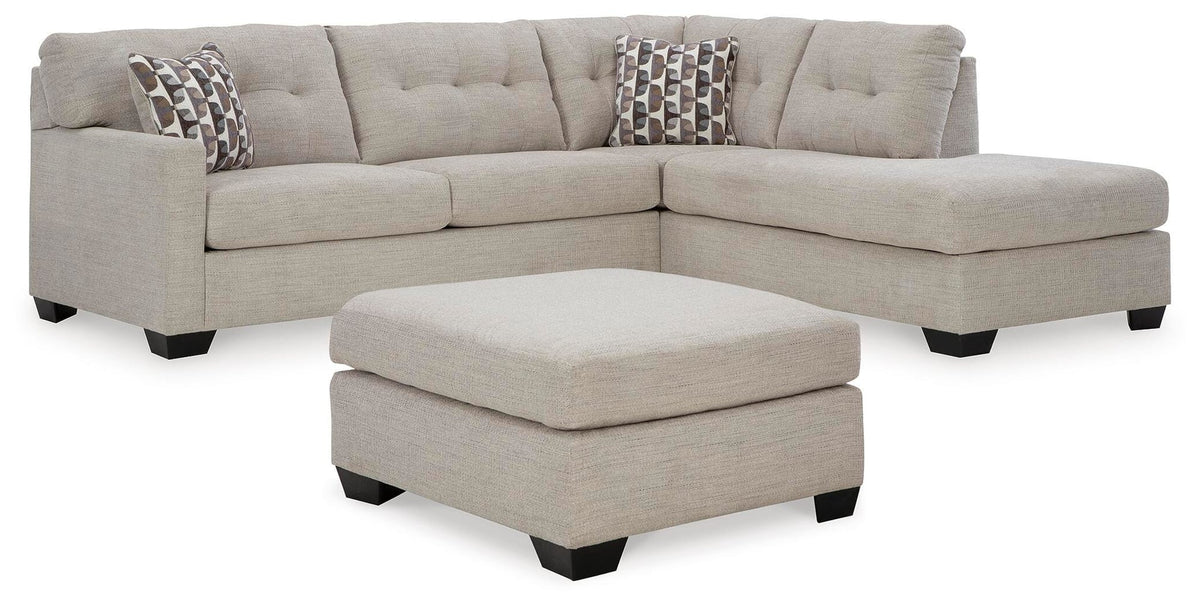 Mahoney Pebble 2-Piece Sectional with Ottoman - image 2