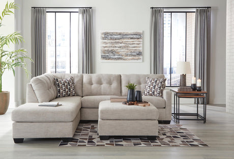 Mahoney Pebble 2-Piece Sectional with Ottoman - image 1