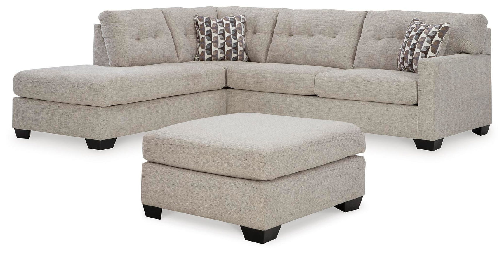 Mahoney Pebble 2-Piece Sectional with Ottoman - image 2