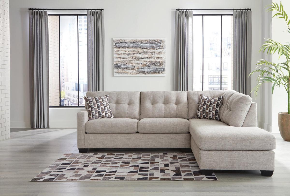Mahoney Pebble 2-Piece Sectional with Ottoman - image 9