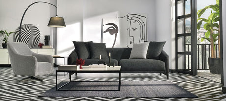 Maison Black 3-Seater Sofa detailed upholstery close-up