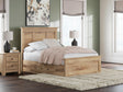 Makidern Tan Full Panel Storage Bed from Decor Furniture