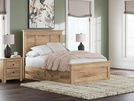 Makidern Tan Full Panel Storage Bed from Decor Furniture