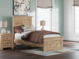 Makidern Tan Twin Panel Storage Bed from Decor Furniture