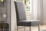 Mara Gray Upholstered Dining Chair close-up of seat and frame details