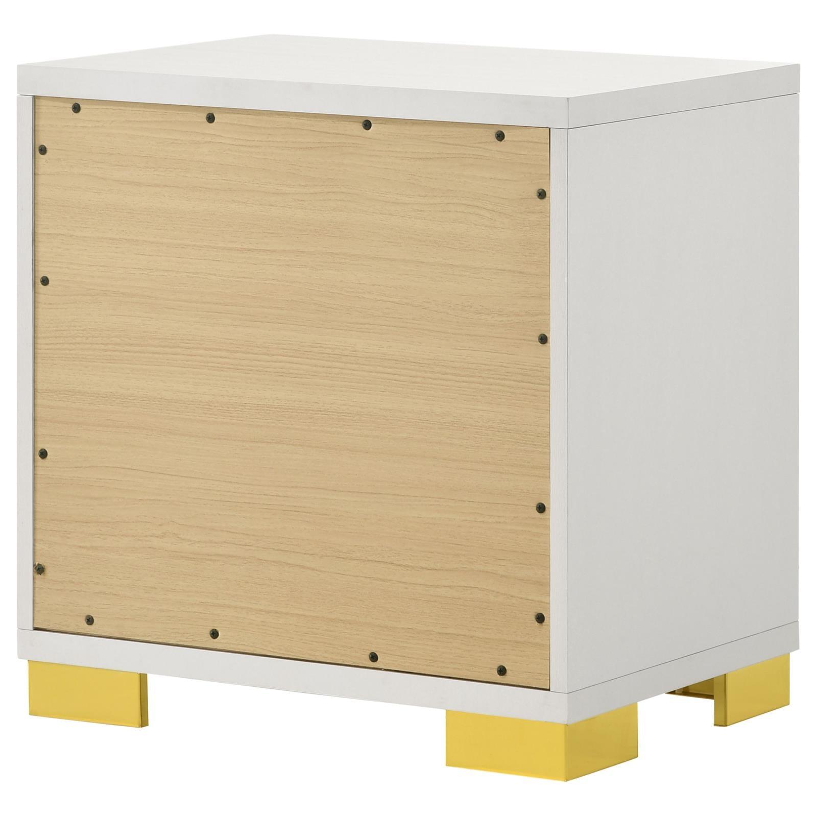 White Marceline nightstand in bedroom setting