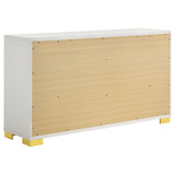 Marceline 4-Piece Full Bedroom Set with LED Headboard White - Front view