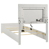 Marceline dresser with four drawers and gold vertical pulls