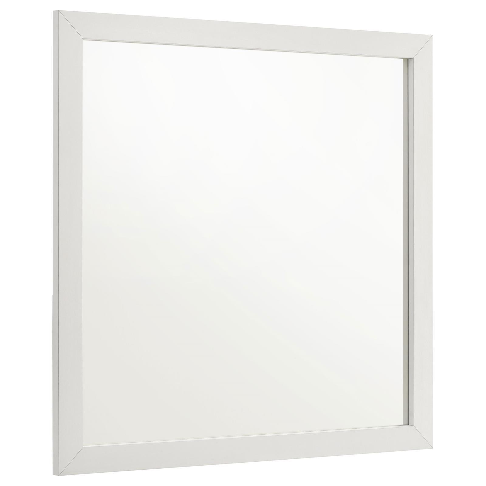 Marceline full bedroom set with LED headboard in white, front view