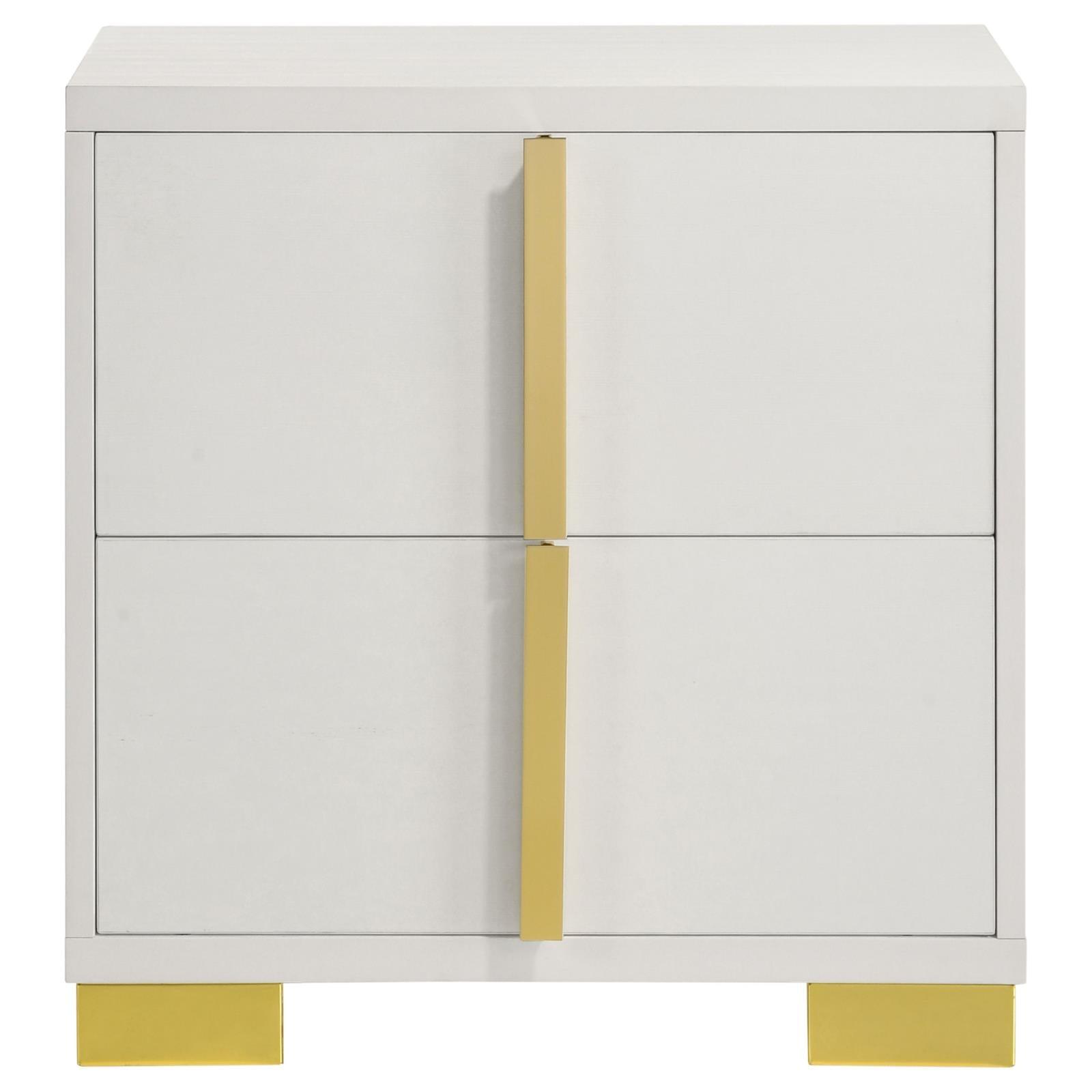 Framed dresser mirror in white finish mounted above dresser