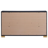 Back view of Marceline dresser showing construction