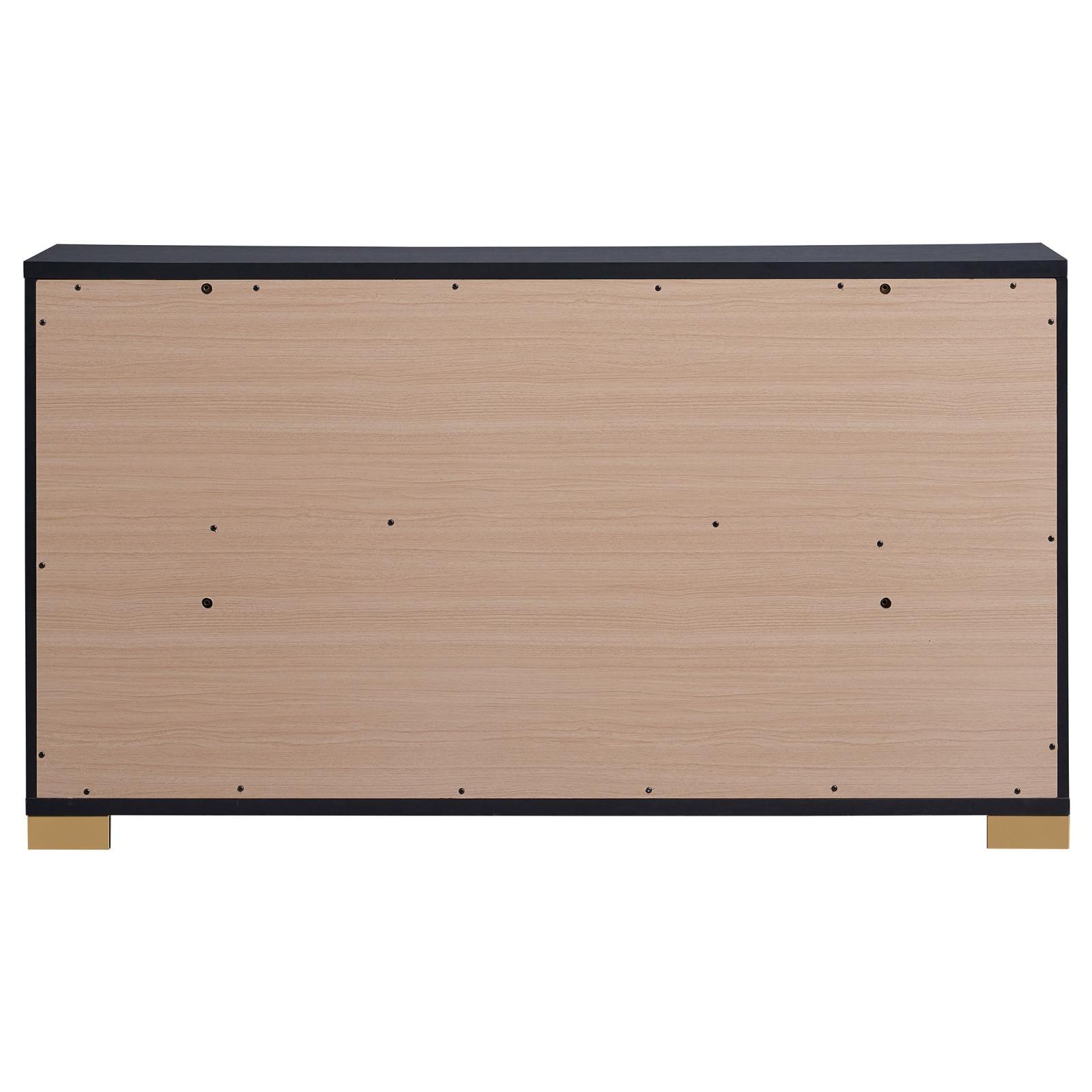 Back view of Marceline dresser showing construction