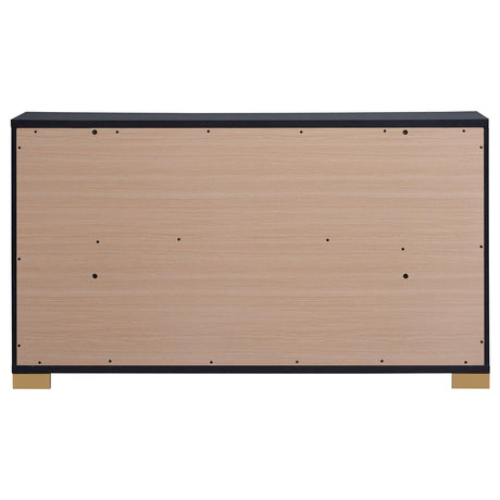 Back view of Marceline dresser showing construction