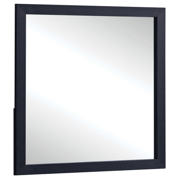 Marceline black dresser mirror angled front view