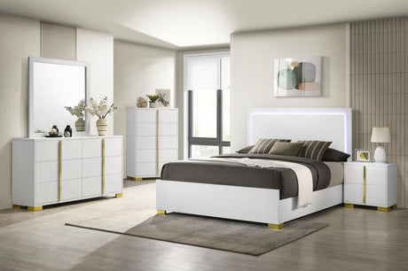Marceline dresser mirror white reflecting bedroom