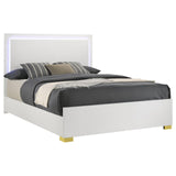 Marceline Full Bed white finish with glowing LED headboard