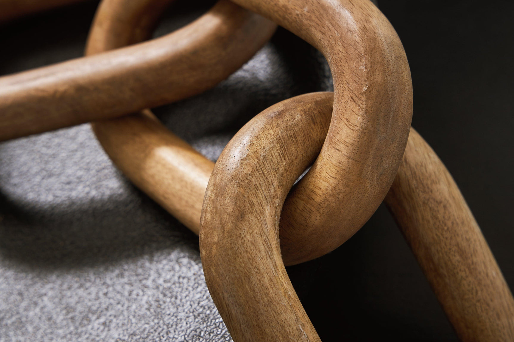 Close-up of Interlocking Rings on Mardelby Sculpture