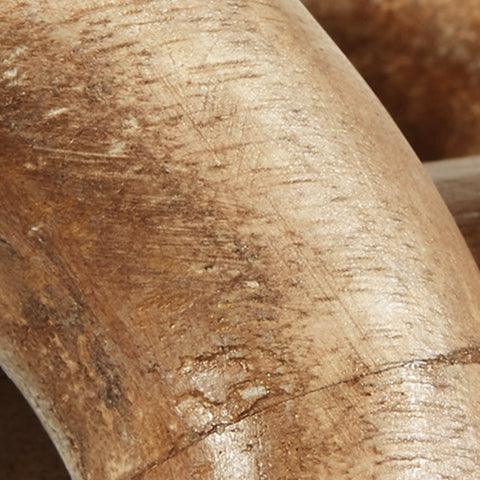 Angle View of Mardelby Brown Wood Sculpture