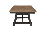 Close-up of draw leaf extension mechanism on table