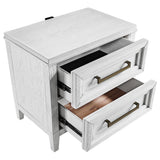 Marielle nightstand with drawer handles visible