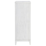 Marielle 5-drawer bedroom chest distressed white drawer open