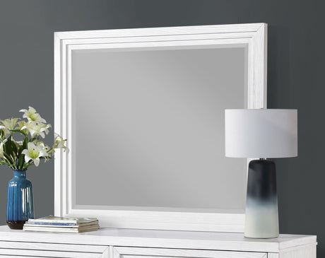Beveled edge detail on Marielle dresser mirror