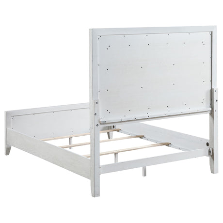 Marielle Queen Upholstered LED Panel Bed headboard close-up