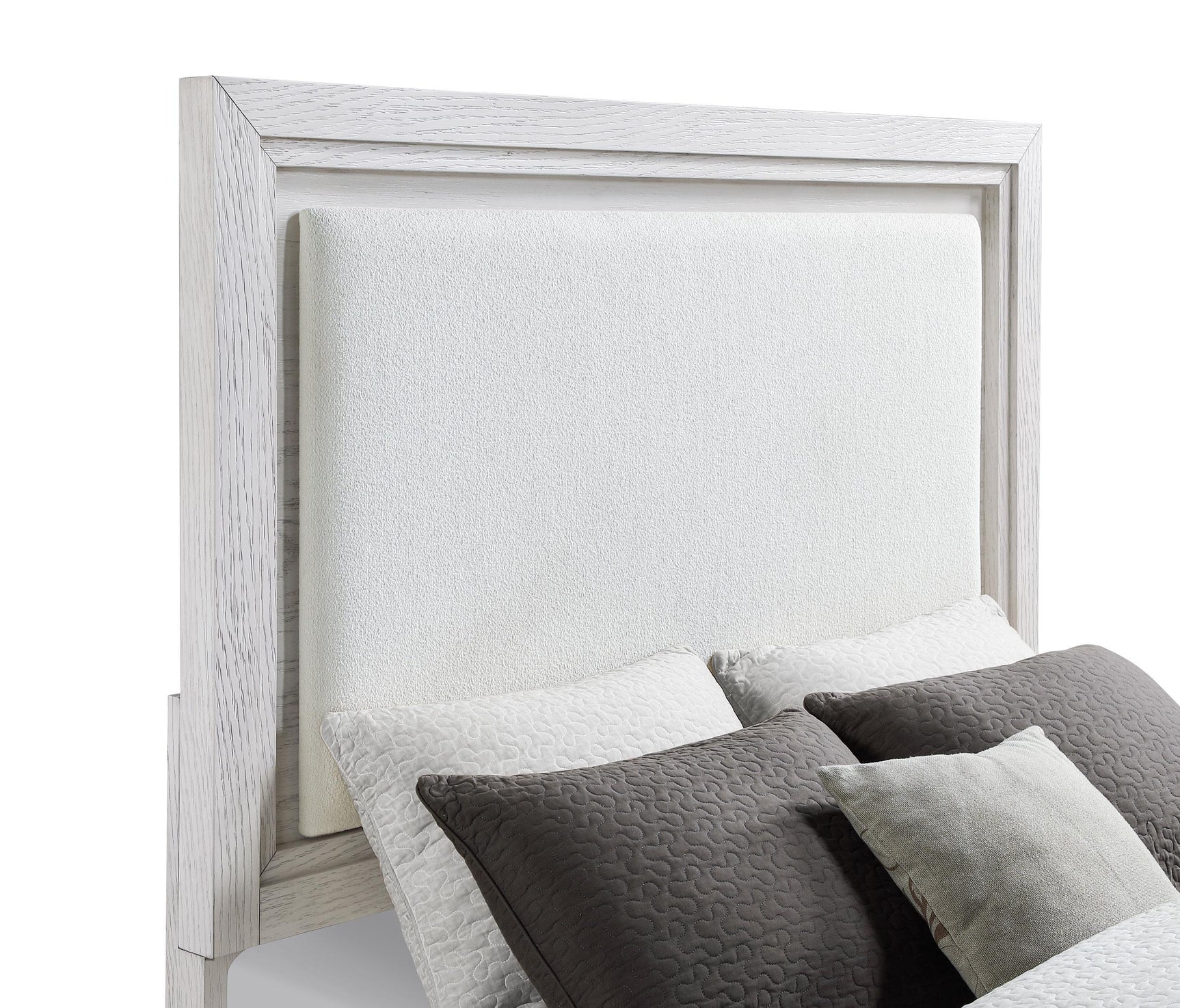 Marielle Queen Upholstered LED Panel Bed fabric upholstery